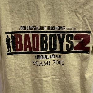 Vintage Bad Boys 2 Jensen Active Wear Brown/Beige T-Shirt Size M Made in USA